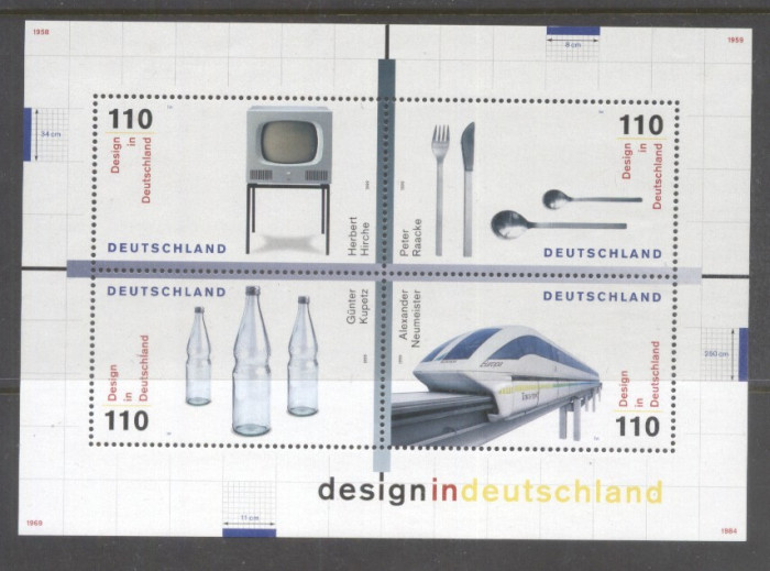 Germany Bundes 1999 Design perf. sheet Mi.B50 MNH DA.157