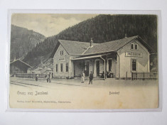 Rara! Iacobeni/Jacobeni(Suceava)-Gara,carte postala Josef Horowitz Cernauti 1900 foto