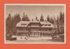 AMS @ - VEDERE/ILUSTRATA CIMPULUNG - MOLDOVENESC - CABANA DEIA, CIRCULATA, sepia-maro, (cu perforari)