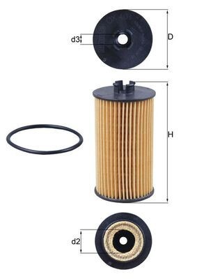MAHLE OX 401D Filtru ulei foto