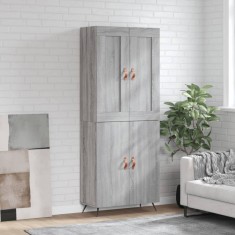 vidaXL Dulap &icirc;nalt, gri sonoma, 69,5x34x180 cm, lemn compozit