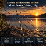 Lansetă Feeder pentru Pescuit, Model Dexter, 3,90 m, 120 g