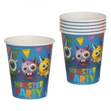 Set Pahare Carton, Monster Party, Multicolor, Capacitate 270 ml, 6 bucăți, Oem