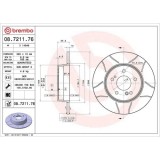 Set disc frana Mercedes Clasa C (W202) 03.93-05.00, Clasa C (W203) 05.00-12.07, Clasa C Coupe (Cl203) 03.01-06.11, Clasa C T-Model (S203) 03.01-08.07, BREMBO