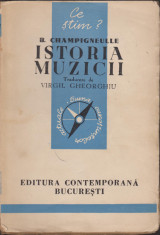 Istoria muzicii - Bernard Champigneulle (ed. 1942) foto