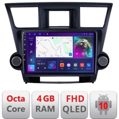 Navigatie Toyota Highlander 2007-2013 Android Ecran QLED octa core 4+64 carplay android auto KIT-highlander+EDT-E310V3 CarStore Technology foto