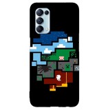 Husa compatibila cu Oppo A5 (2020) model Minecraft Pixels, Silicon, TPU, Viceversa, Transparent, Carcasa
