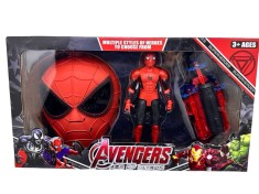 Set figurina Spiderman cu masca si accesorii