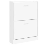 Dulap pentru pantofi, alb, 59x17x81 cm, lemn stratificat