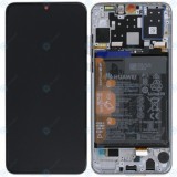 Huawei P30 Lite (MAR-LX1A MAR-L21A) Capac frontal al modulului de afișare + LCD + digitizer + baterie alb perlat 02352RQC