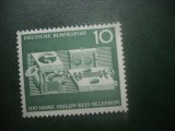 HOPCT TIMBRE MNH 903 TELEFONUL PHILIPP REIS 1961 - 1 VAL GERMANIA, Nestampilat