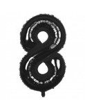 Balon Folie Cifra 8 Negru - 100 cm