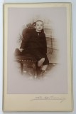 FOTOGRAF J.G. BALUCESCU , ROMAN , COPIL PE FOTOLIU , FOTOGRAFIE CABINET , SFARSIT DE SECOL XIX