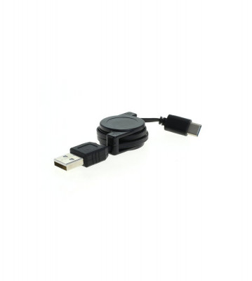 Cablu de date - Conectorul USB de tip USB C (USB-C) la USB A (USB-A 2.0) 0.7m poate fi rulat foto
