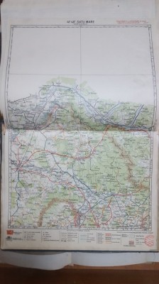 Harta Satu Mare, Baia Mare, Bolda, Dumbrava, Călinești, 1928 foto