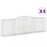 Cumpara ieftin Cosuri gabion arcuite 4 buc, 400x50x120/140 cm, fier galvanizat