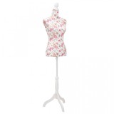 Bust Croitorie Dama Ajustabil 133-168cm, Bumbac Floral, Manechin Profesional, Umeri 37cm, Ideal Design Vestimentar &amp; Croitorie