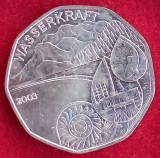 (S) MONEDA DIN ARGINT AUSTRIA - 5 EURO 2003, PUTEREA APEI /ENERGIA HIDRAULICA