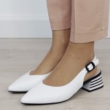 Cumpara ieftin Pantofi albi comozi din piele naturala BY6888-2 02