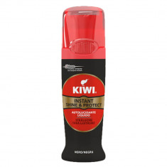 Crema Lichida KIWI Pentru Curatarea Incaltamintei Shine &amp;amp; Protect, Culoare Neagra, 75 ml, Crema Lichida Pentru Incaltaminte, Crema Lichida Pantofi, Cr foto