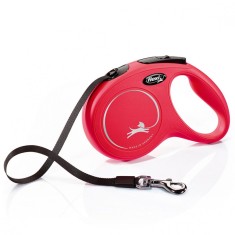 Lesa Flexi NEW CLASSIC lesa M de pana la 25kg, banda de 5m? ro?u foto