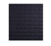 Tapet 3D Autoadeziv, design modern, dimensiuni 77x70cm, model caramida in relief, negru