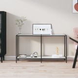 Masă consolă, alb, 140x35x75,5 cm, sticlă securizată