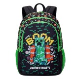 Rucsac scoala Minecraft Explos cu 3 compartimente, Multicolor,33x18x44 cm