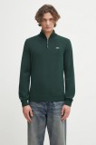 Lacoste pulover culoarea negru, cu turtleneck