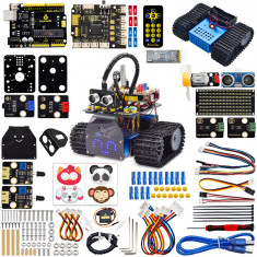 Kit Robot Mini Tank V3.0 Smart, DIY, Programabil, STEM compatibil cu Arduino & Mixly, KS0526