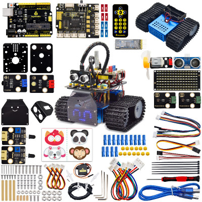 Kit Robot Mini Tank V3.0 Smart, DIY, Programabil, STEM compatibil cu Arduino &amp;amp; Mixly, KS0526 foto