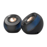 CREATIVE PEBBLE X USB-C 2.0 Speakers w/Bluetooth 5.3, RGB Lighting, Aux, black &amp;quot;51MF1715AA000&amp;quot; (timbru verde 0.8 lei)