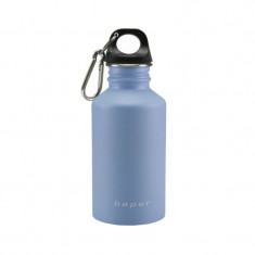 Recipient pentru apa Beper, 500 ml, 7.2 x 7.2 x 18 cm, inchidere ermetica, inox, Albastru