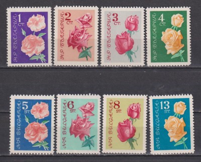 BULGARIA 1962 FLORA MI.1300-1307 MNH foto
