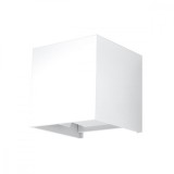 Lampă De Perete Luca Albă Aluminiu 1 Bec Pătrat Modern De Interior