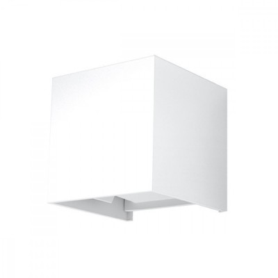 Lampă De Perete Luca Albă Aluminiu 1 Bec Pătrat Modern De Interior foto