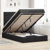 VidaXL Cadru de pat otoman cu saltele, catifea neagră 120x190cm 3313603