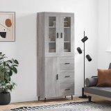 vidaXL Dulap &icirc;nalt, gri sonoma, 69,5x34x180 cm, lemn compozit