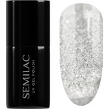 Semilac UV Hybrid Winter Collection unghii cu gel folosind UV / lampă cu LED culoare 605 White Flash 7 ml