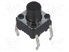 Microintrerupator, 6x6mm, OFF-(ON), SPST-NO, OMRON OCB - B3F-1060
