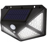 Lampa Solara LED Perete, Strend Pro, cu Senzor Miscare, 100 LED, 13x5x9.5cm, Plastic Negru, Gradina