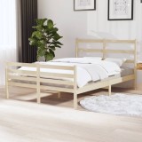 vidaXL Cadru de pat Small Double 4FT, 120x190 cm, lemn masiv de pin