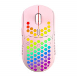 Cumpara ieftin Mouse Nou IBLANCOD BL110, 3200dpi, 5 Butoane, RGB, Roz, Wireless NewTechnology Media