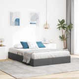 Cumpara ieftin Cadru de pat otoman Gri inchis 140 x 190 cm tesatura