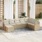 vidaXL Set de canapele pentru grădină cu pernă 8 pcs Bej Rattan poli 3345821
