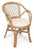 Scaun din rattan natur Athina 54.5 cm x 60 cm x 80 h x 49 h1 x 66 h2