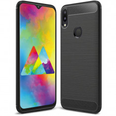 Husa TPU Forcell Carbon pentru Samsung Galaxy A10s A107, Neagra