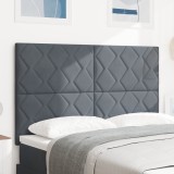 VidaXL Tăblie LED Design Blocuri de Diamant Gri &Icirc;ntunecat 160 cm Catifea