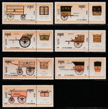 Cambodge 1990 - Calești, căruțe, serie neuzata cu viniete