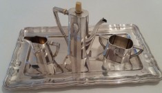 Garnitură cafea Art Nouveau din argint, &icirc;n total 405 grame din 1905-1910